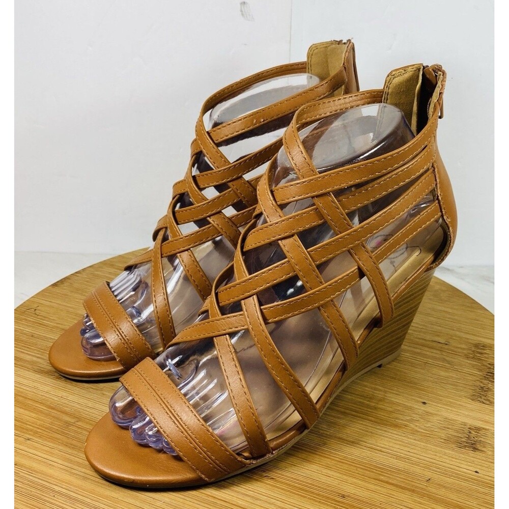 D Women Strappy Wedge Sandals Size 6.5